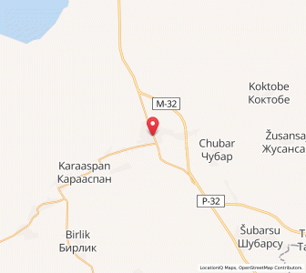 Map of Temirlanovka, South Kazakhstan