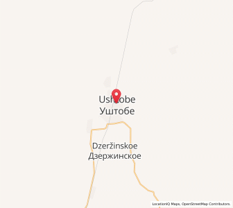 Map of Ushtobe, Jetisu Region