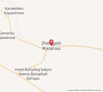 Map of Zhalagash, Qyzylorda