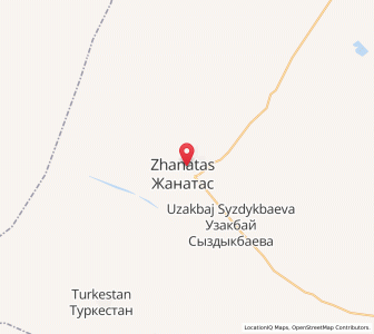 Map of Zhangatas, Zhambyl