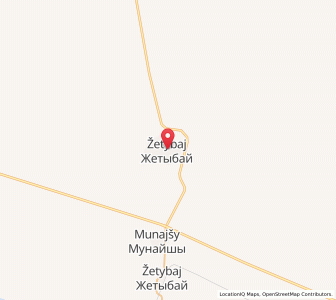 Map of Zhetybay, Mangghystaū