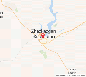 Map of Zhezqazghan, Ulytau Region