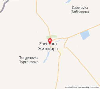 Map of Zhitikara, Qostanay