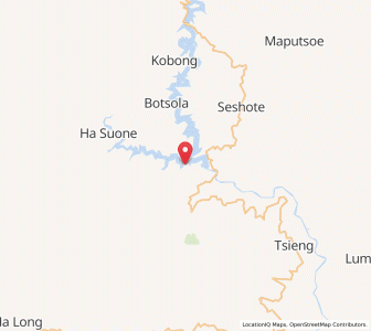 Map of Katse, Thaba-Tseka