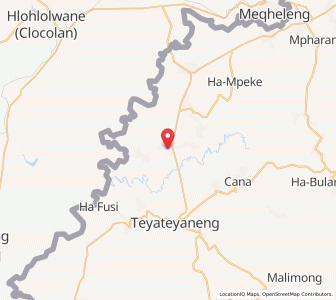 Map of Kolonyama, Leribe