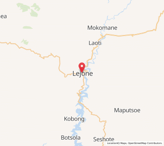 Map of Lejone, Leribe