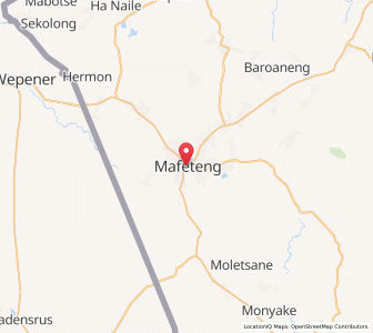 Map of Mafeteng