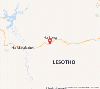 Map of Mantsonyane, Thaba-Tseka