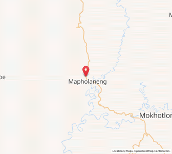 Map of Mapholaneng, Mokhotlong
