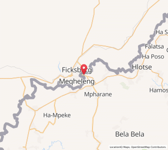 Map of Maputsoe, Leribe