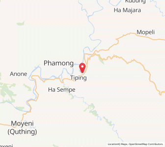 Map of Mount Moorosi, Quthing
