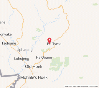 Map of Mpharane, Mohaleʼs Hoek