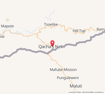 Map of Qacha’s Nek, Qachaʼs Nek