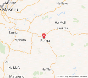 Map of Roma, Maseru