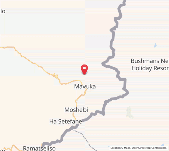 Map of Sehlabathebe, Qachaʼs Nek