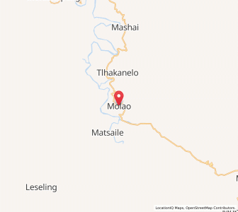 Map of Sehonghong, Thaba-Tseka