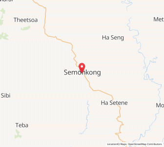 Map of Semonkong, Maseru