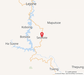 Map of Seshote, Leribe