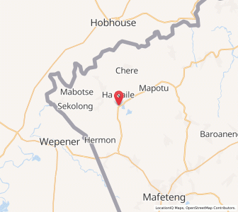 Map of Tsa Kholo, Mafeteng