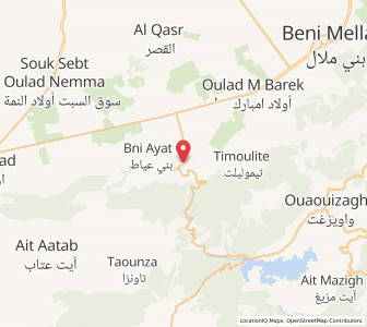 Map of Afourer, Béni Mellal-Khénifra