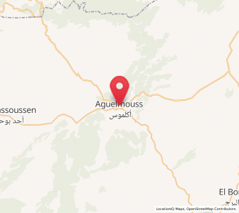 Map of Aguelmous, Béni Mellal-Khénifra