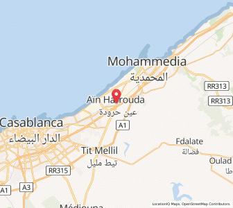 Map of Aïn Harrouda, Casablanca-Settat