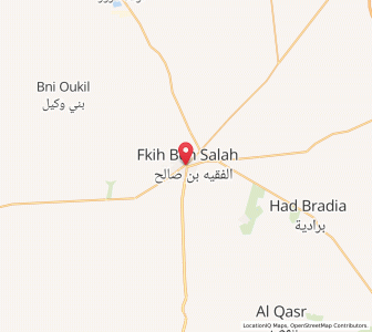 Map of Al Fqih Ben Çalah, Béni Mellal-Khénifra