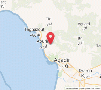 Map of Aourir, Souss-Massa