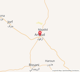 Map of Arfoud, Drâa-Tafilalet