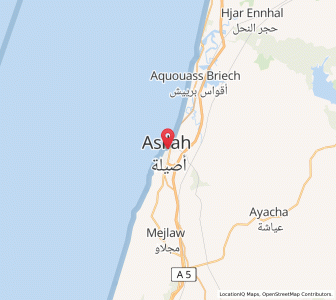 Map of Asilah, Tanger-Tetouan-Al Hoceima