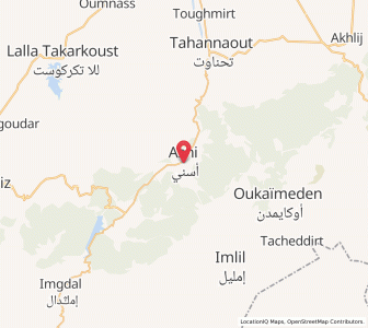 Map of Asni, Marrakesh-Safi