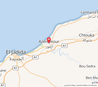 Map of Azemmour, Casablanca-Settat