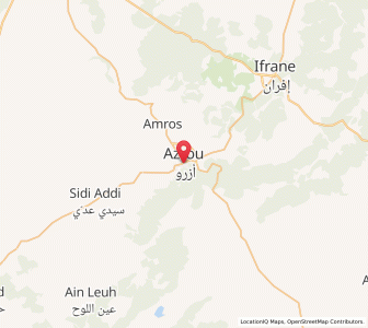 Map of Azrou, Fès-Meknès