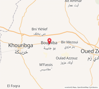 Map of Boujniba, Béni Mellal-Khénifra