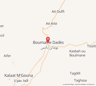 Map of Boumalne Dades, Drâa-Tafilalet