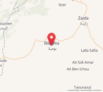 Map of Boumia, Béni Mellal-Khénifra
