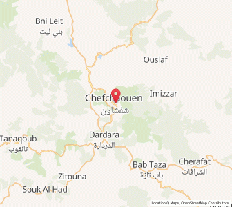 Map of Chefchaouen, Tanger-Tetouan-Al Hoceima
