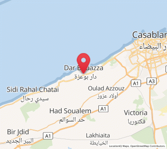 Map of Dar Bouazza, Casablanca-Settat