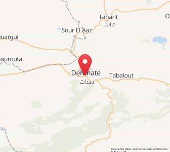 Map of Demnate, Béni Mellal-Khénifra