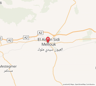 Map of El Aïoun, Oriental