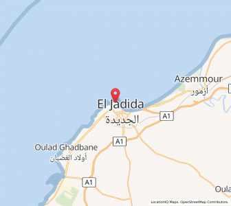 Map of El Jadid, Casablanca-Settat