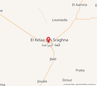 Map of El Kelaa des Srarhna, Marrakesh-Safi