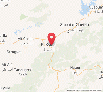 Map of El Ksiba, Béni Mellal-Khénifra