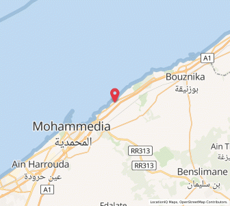 Map of El Mansouria, Casablanca-Settat