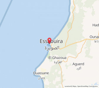Map of Essaouira, Marrakesh-Safi