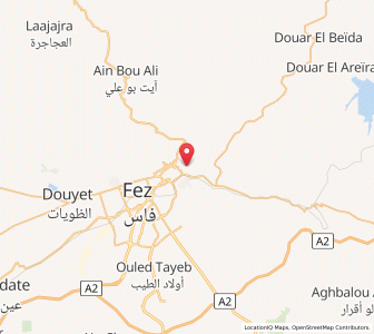 Map of Fès al Bali, Fès-Meknès