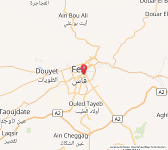 Map of Fès, Fès-Meknès