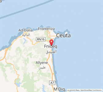 Map of Fnidek, Tanger-Tetouan-Al Hoceima