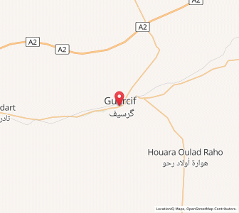 Map of Guercif, Fès-Meknès