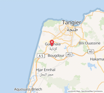 Map of Gueznaia, Tanger-Tetouan-Al Hoceima